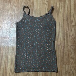 So Wear It Declare It Brown Camisole with Teal Patterns